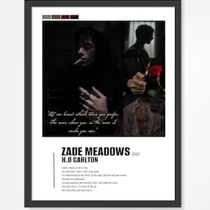Zade Wiesen von H.D. Carlton Poster - Digital Download, Poster, Wandkunst, Bücher, BookTok, Dark Romance, Haunting Adeline poster, Book Art