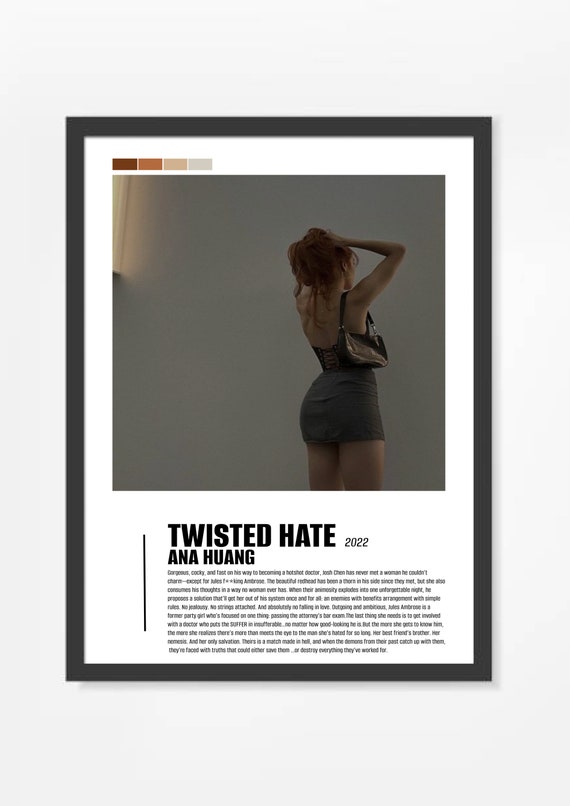 Twisted Hate by Ana Huang Poster Digital Download, Poster, Wall Art, Books,  Booktok, Book Lovers, Josh and Jules, Decal, Twisted Book 