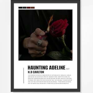 Haunting Adeline de H.D. Carlton Poster - Descarga digital, Póster, Arte de pared, Libros, BookTok, Amantes de los libros, Adeline de caza, romance oscuro