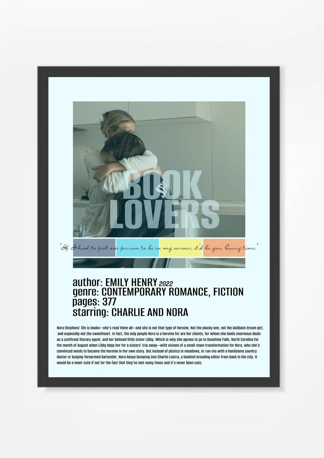 Book Lovers by Emily Henry Poster - Digital Download, Poster, Wall Art ...