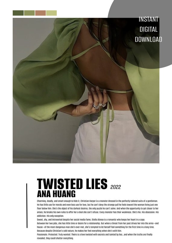 Twisted Games by Ana Huang Poster Digital Download, Poster, Wall Art,  Books, Booktok, Book Lovers, Rhys and Bridget, Decal, Twisted Book 