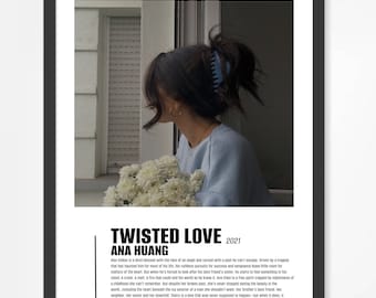 Twisted Love de Ana Huang Poster - Descarga digital, Poster, Wall Art, Books, BookTok, Book lovers, Ava and Alex Poster, Decal, twisted book