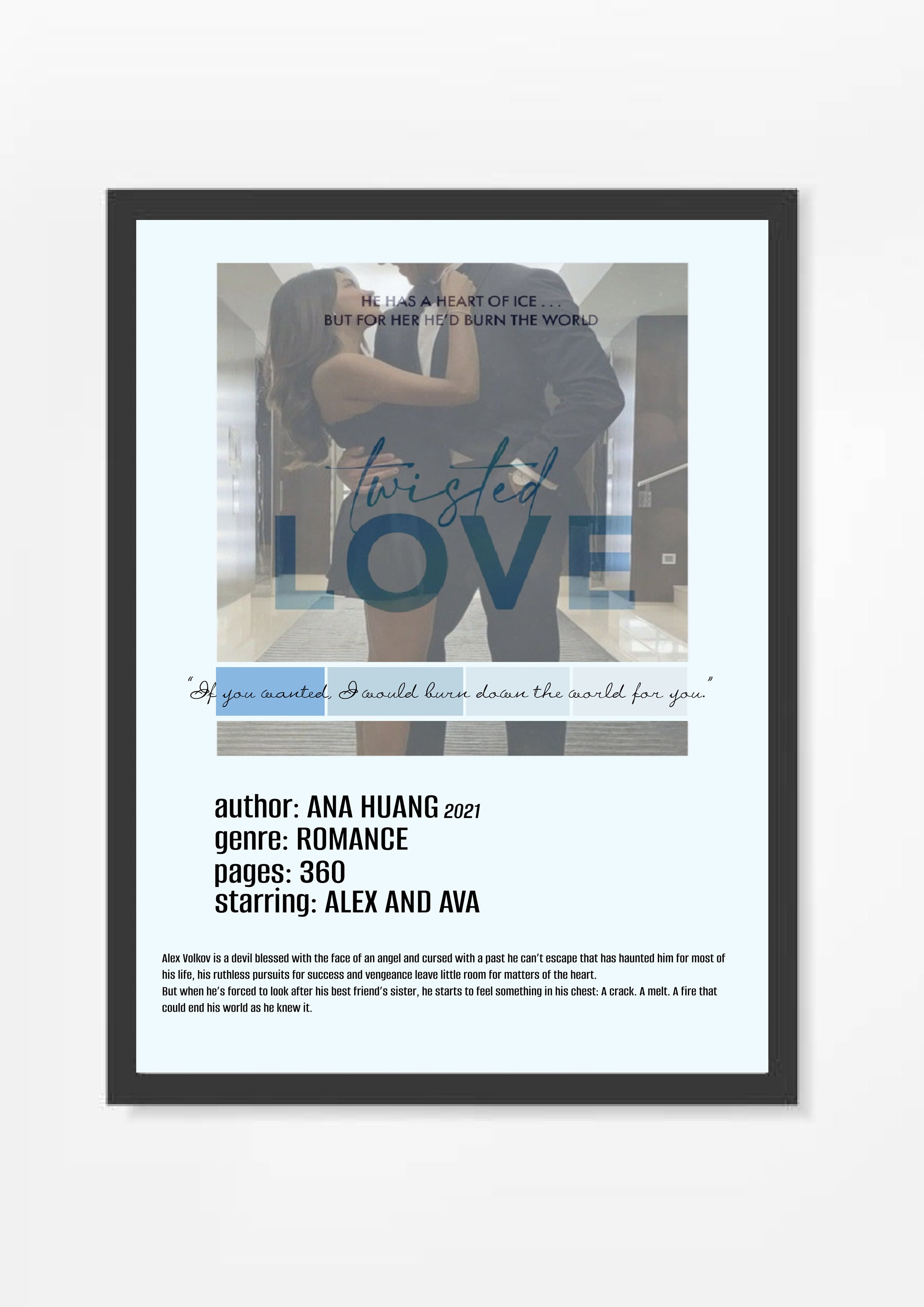 Twisted Love by Ana Huang Poster Digital Download Poster Etsy