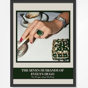 The Seven Husbands Of Evelyn Hugo von Taylor Jenkins Reid Poster - Digitaler Download, Poster, Wandkunst, Bücher, BookTok, Buchliebhaber,