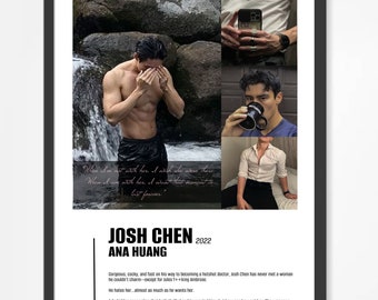 Josh Chen por Ana Huang Poster - Descarga digital, Poster, Wall Art, Books, BookTok, Book lovers, Twisted Series poster, Book Art,