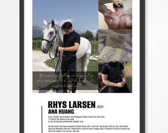 Rhys Larsen by Ana Huang Poster - Digital Download, Poster, Wall Art, Books, BookTok, Book lovers, Twisted Series poster, Book Art,