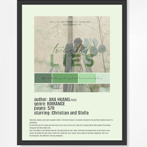 Twisted Lies von Ana Huang Poster - Digitaler Download, Poster, Wandkunst, Bücher, BookTok, Buchliebhaber, Christian und Stella Poster, Decal,