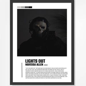 Lights Out by Navessa Allen Poster - Digital Download, Poster, Wall Art, Books, BookTok, dark romance, Lights Out poster, Book Art