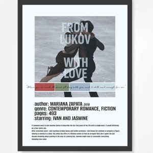 From Lukov With Love by Mariana Zapata Poster - Digital Download, Poster, Wall Art, Books, BookTok, Book lovers, Ivan and Jasmine