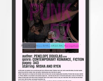 PUNK 57 di Penelope Douglas Poster - Download digitale, Poster, Wall Art, Libri, BookTok, Amanti dei libri, Poster Misha e Ryen, Book Art