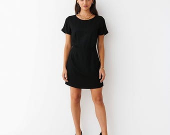 Comptoir Des Cotonniers Festive Little Black Silk Organic Party Office Min Dress