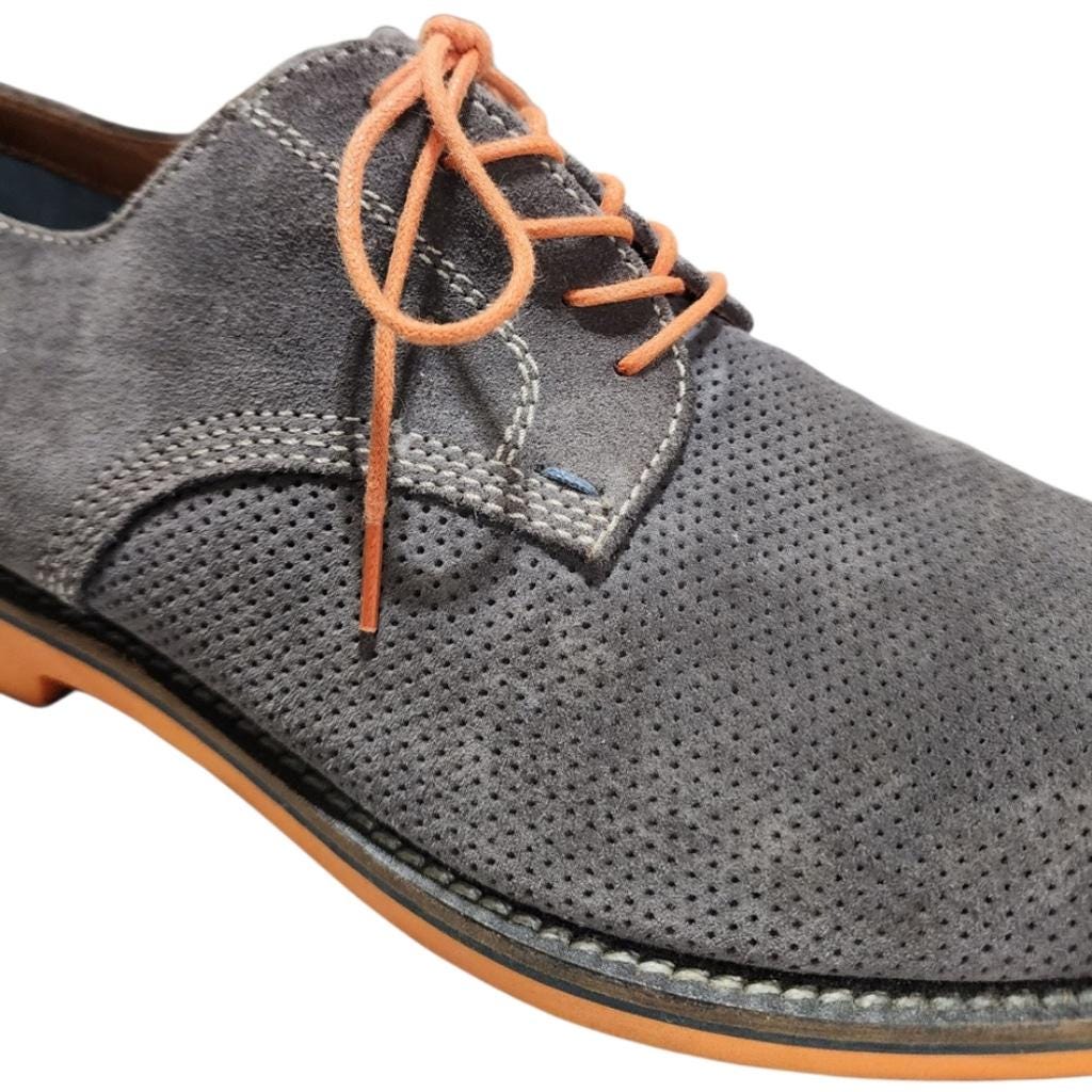 Aldo Gray Suede Oxford Shoes With Rubber Sole - Men display picture 2