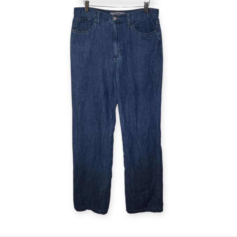 Joe's Blue Chambray High-Rise Janelle Wide Leg Jean Denim Jeans Women's image 2