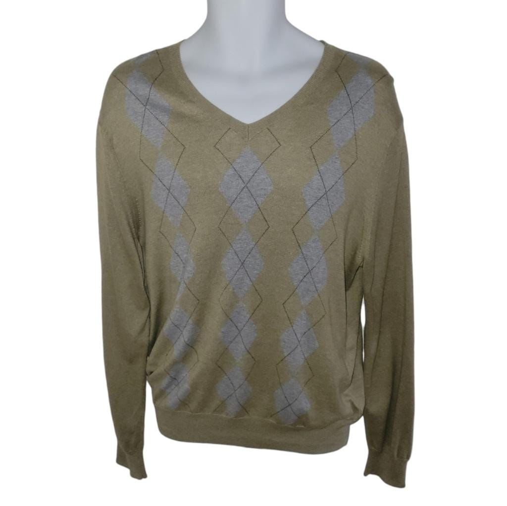 Pull Col V Homme Banana Republic - Laine Et Soie Gris Foncé - Taille S - Neuf Sans étiquette