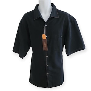 Camisa de manga corta negra para hombre Tori Richard Silk Aloha No Evil, talla nueva 2XL