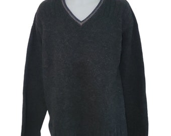 Old River Lambswool V Neck Sweater - Men's