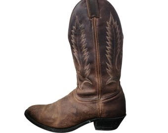 Vintage Justin Roper Boots 3025 Genuine Grey Leather Size  display picture 1
