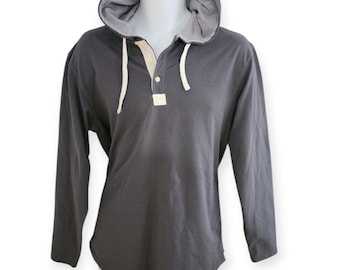 BYLT Drop-Cut: LUX Kapuzenpullover Henley Performance Sweater Herren Gr. M