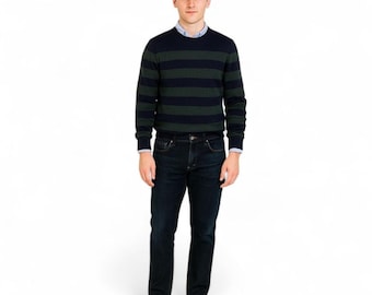 Z Zegna Men Distressed Slim Fit Stretch Indigo Luxury Designer Preppy Jeans Mens