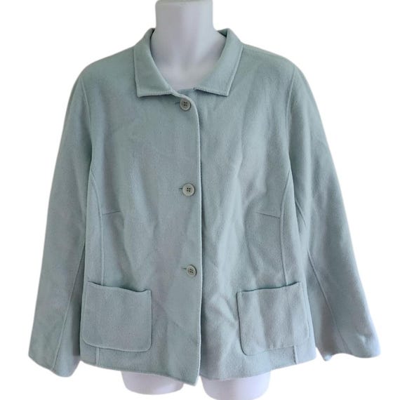Talbots Wool Blend Double Faced Button Up Lightwe… - image 2