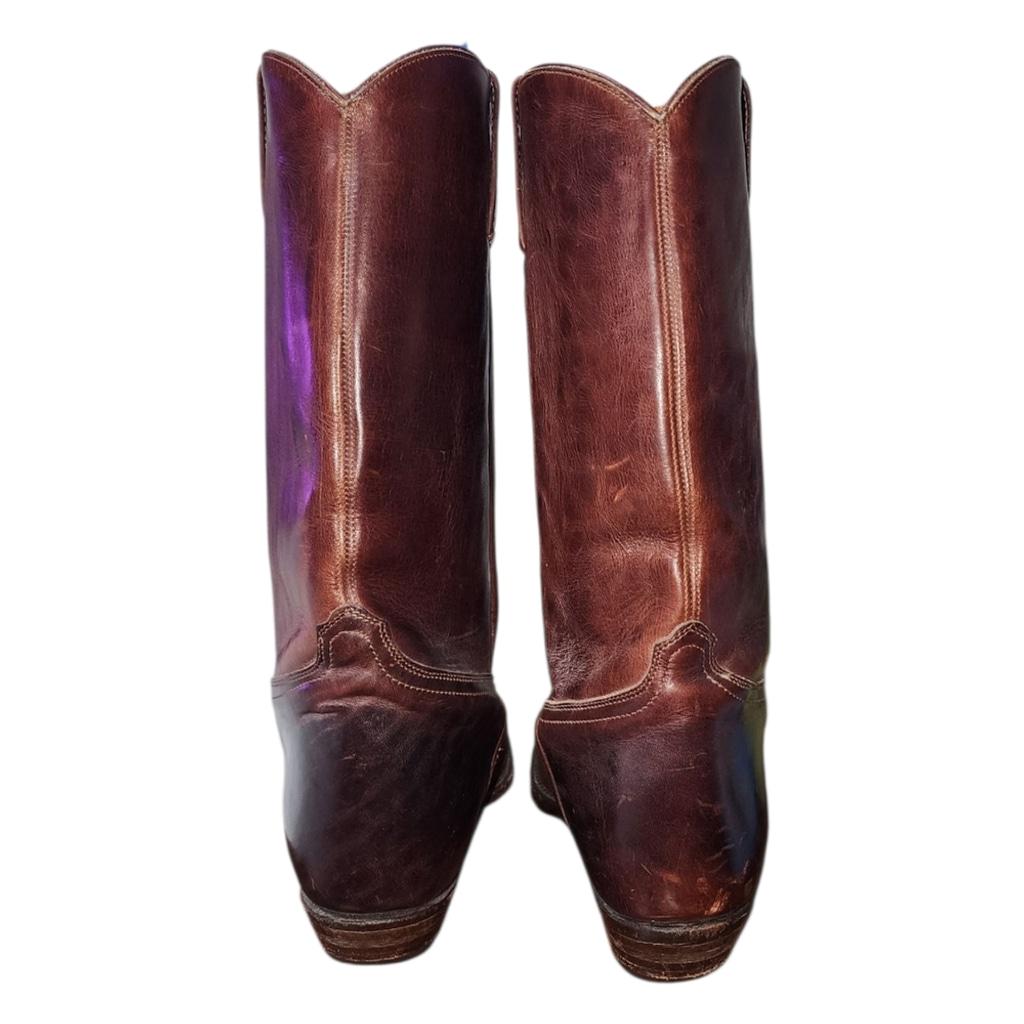 Adams Boots Brown Authentic Western Leather Cowboy Boots  display picture 1