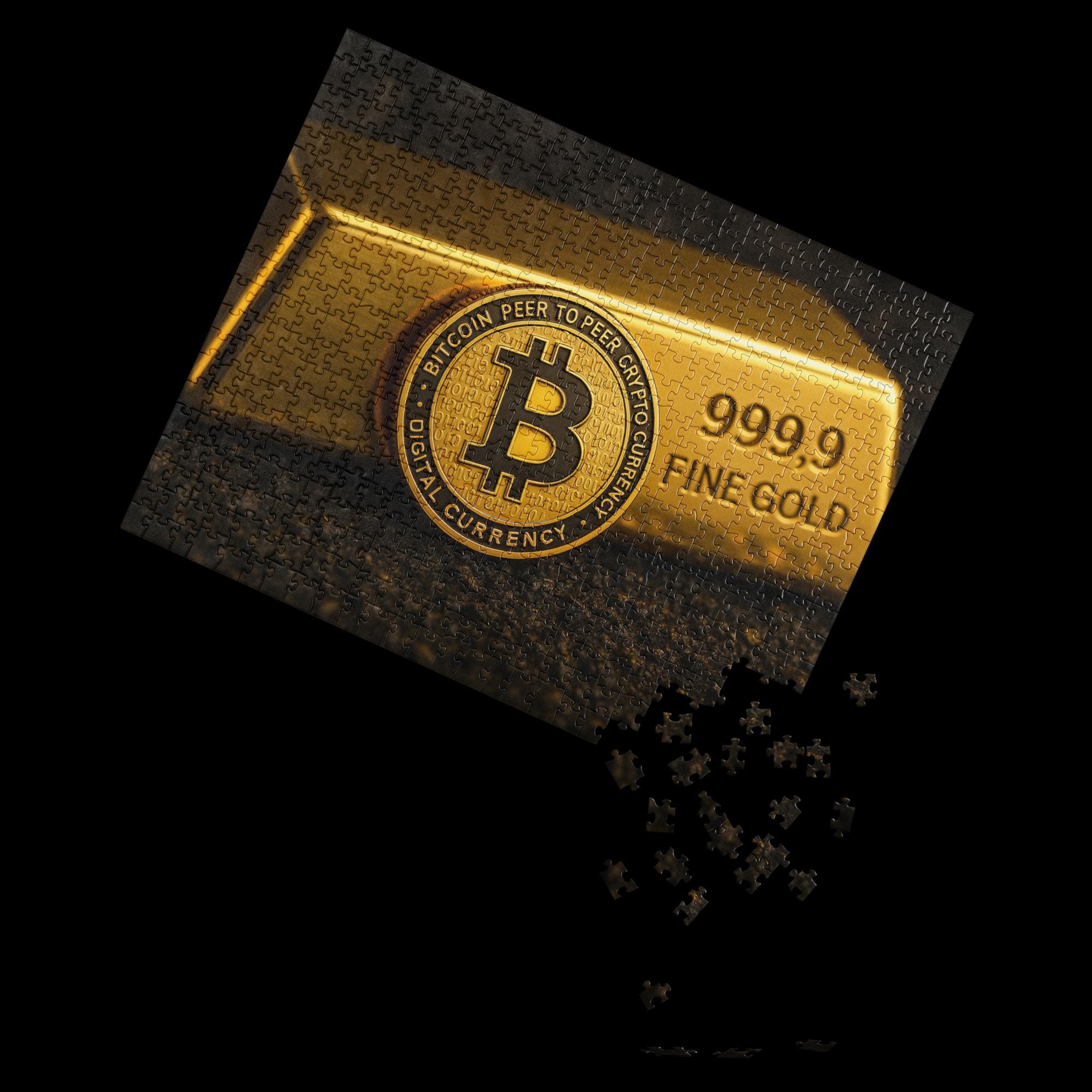 Bitcoin Gold Bar Stylish Jigsaw Puzzle