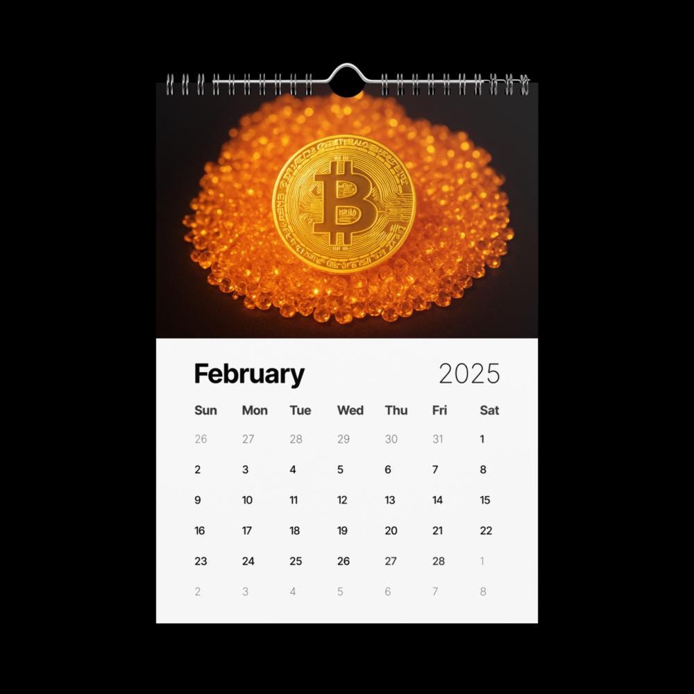 Bitcoin Stylish Luxury Wall Calendar (2025) - Etsy