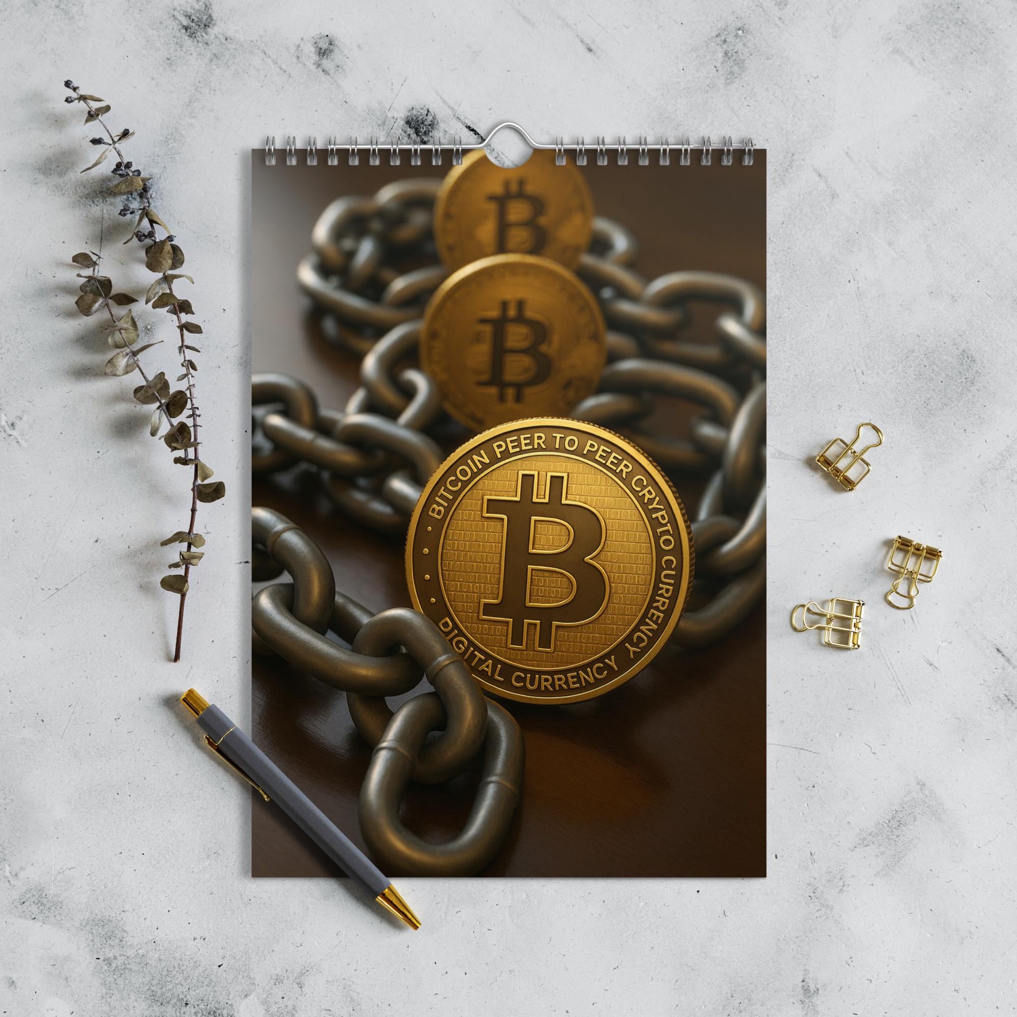 Bitcoin Stylish Luxury Wall Calendar (2025)