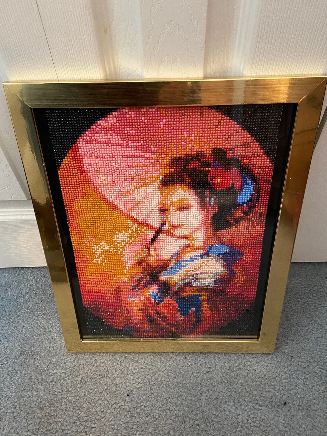 Japanese Geisha A Framed Diamond Drill Art Picture - Etsy