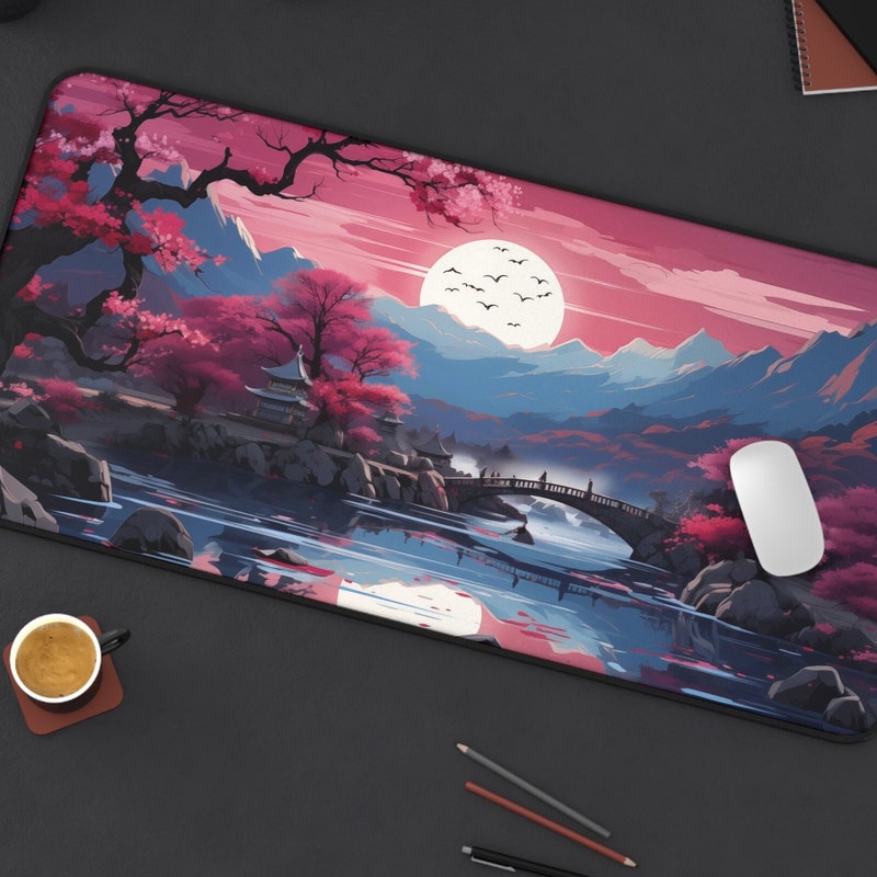 Black and White Cherry Blossom Mouse Pad - Etsy