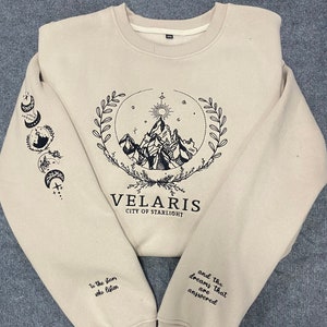 Velaris Embroidered Shirt,Velaris City Of Starlight Embroidered Sweatshirt,The Night Court Shirt,SJM sweater,City of Starlight,ACOTAR Shirt