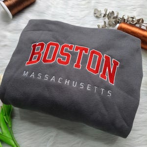 Custom Filled Embroidered Varsity Crewneck, Personalized sweatshirt, Embroidery Crewneck, Embroidered Sweatshirt, university sweaters,