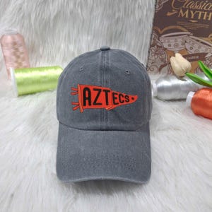 custom embroidered team custom pennant baseball hat personalized game day hat high school college, High School Hat