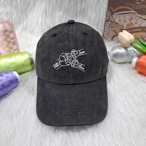 Dad Fist Bump EMBROIDERED Hat, Personalized Dad Hat, Dad Hat, Father’s Day Gift From Kids, Hat For Dad Kids, Custom Dad Trucker Hat