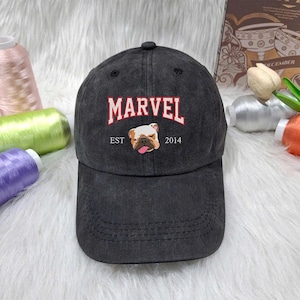 Custom EMBROIDERED Pet Hat Using Pet Photo Personalized Dog Hat Custom Cat Hat Custom Pet Cap Dog Hat Custom Dog Baseball Cap Dog Mom Hat
