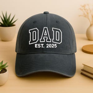 Custom Embroidered Hat, Personalized Date, Matching Vintage Baseball Hat, Gift For New Dad Mom, Pregnancy Announcement