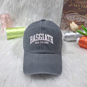 Basgiath War College Embroidered Washed Hat, Fourth Wing Embroidered Hat, Xaden Riorson, Dragon Rider Hat, Romantasy Reader Bookish Gift Cap