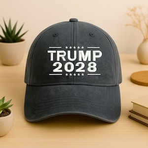 Trump 2028 3D Embroidered Cap,Trump 2028 Hat- Embroidered Red MAGA Cap,Support Trump Cap,Republican Gift,Political Support Hat