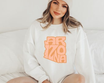 Arizona Unisex Heavy Blend Crewneck Sweatshirt, Home State Sweatshirt, Vintage Arizona Desert, Western Style, Gift for Arizonan