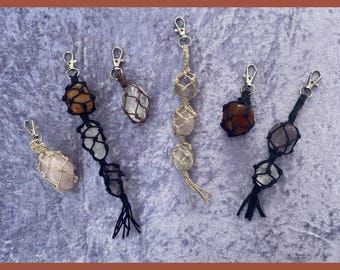 Crystal Keychains - Macrame