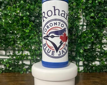 Toronto Baseball Kids Water Bottle | Custom Blue Jays-Inspired Sports Bottle | Personalized Name Bottle for Kids | Team Gift for Boys & Girl