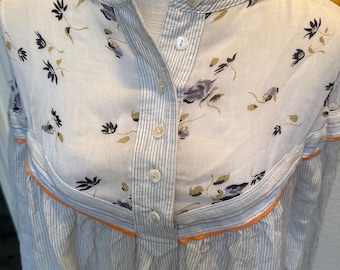 Free People  Size L Hearts & Colors Top