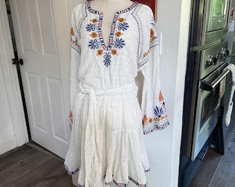 Anthropology Embroidered Dress