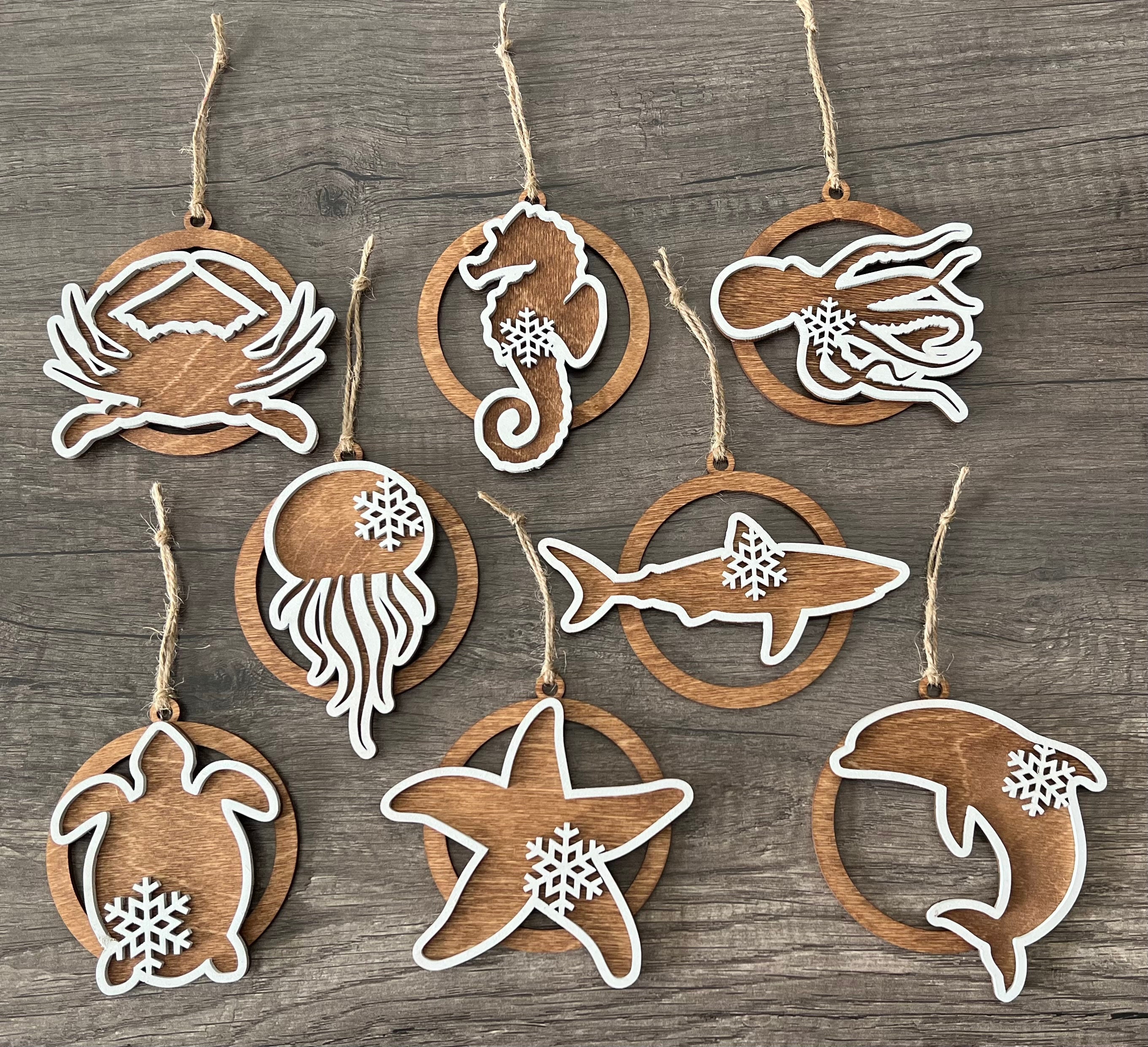 Sea Life Ornaments SVG File Only Etsy