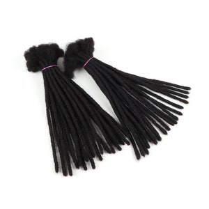 Handmade 100% Human Hair Dreadlocks. Color (1B) extension. 10 Locs per Bundle