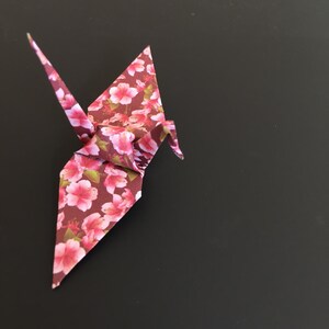 Opção de tamanho de 12 guindastes de papel de origami Papel Washi Chiyogami para pássaro de papel 3d em flor de cerejeira da primavera - BLOOM TWO