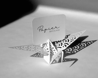 Crane Wedding place cards | Table seating cards | Personalized cards | Wedding name card | Custom | Handmade