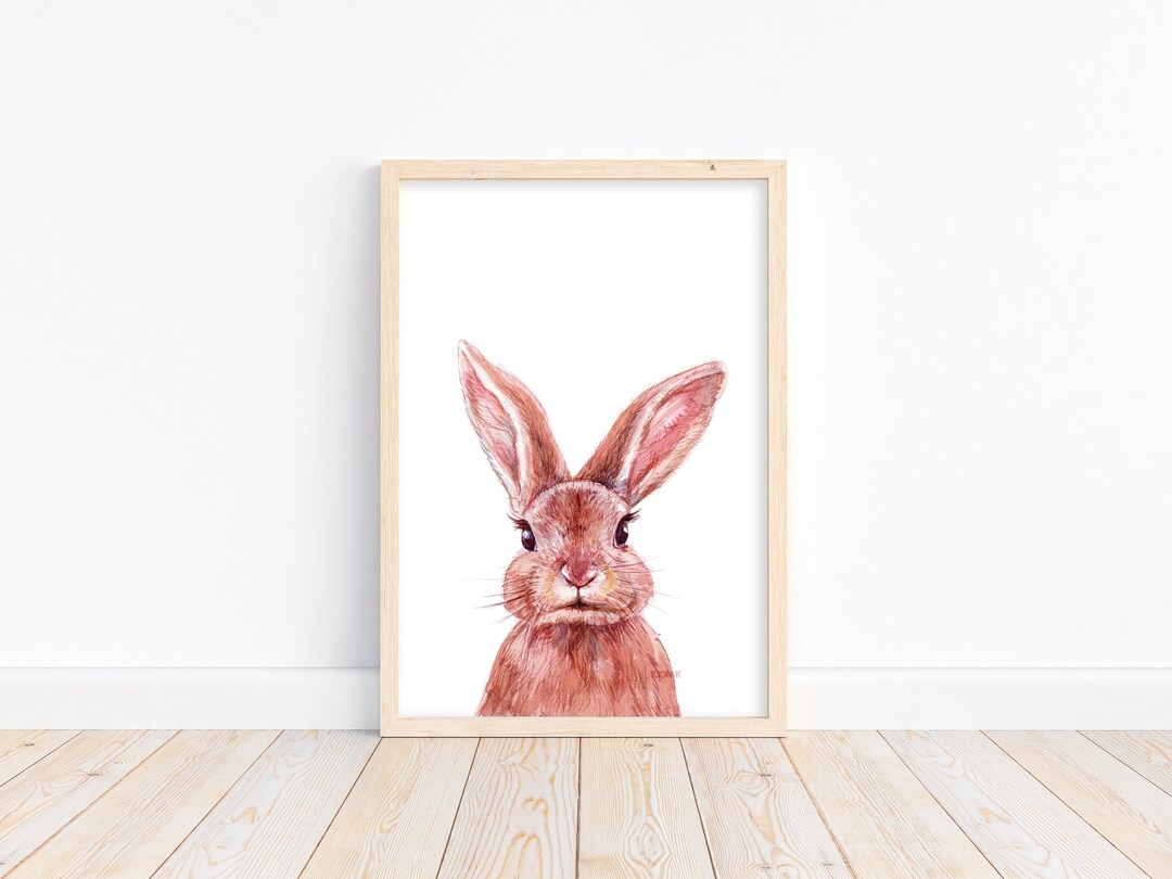 Bunny Rabbit Art Print Bunny Rabbit Watercolor Art Watercolor Bunny Rabbit Painting Bunny Rabbit