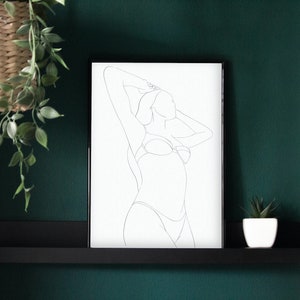 Printable Wall Art Line Art Print Wall Art for Home Decor Printable Wall Decor Handmade Line Art
