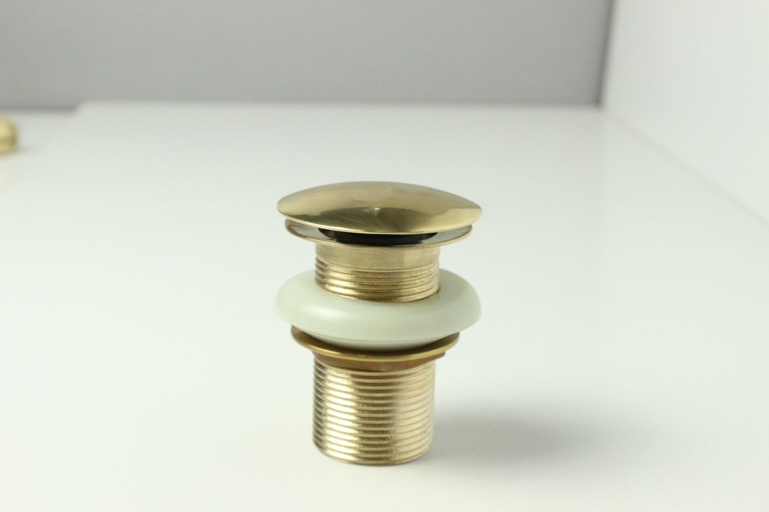 Solid Unlacquered Brass Strap , Sink Bottle Trap, Popup Drain, Brass Water Trap, Sink Popup